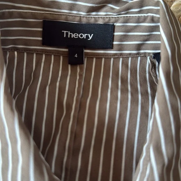 Theory striped sleeveless poplin cotton short dress - Picture 3 of 4